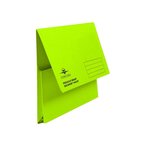 Pukka Pads Brights Document Wallets Foolscap Half Flap Green 50's (8283-DOC) - GARDEN & PET SUPPLIES