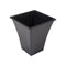 GARDEN & PET SUPPLIES - Wham Black Square Metallica Planter 28cm H308