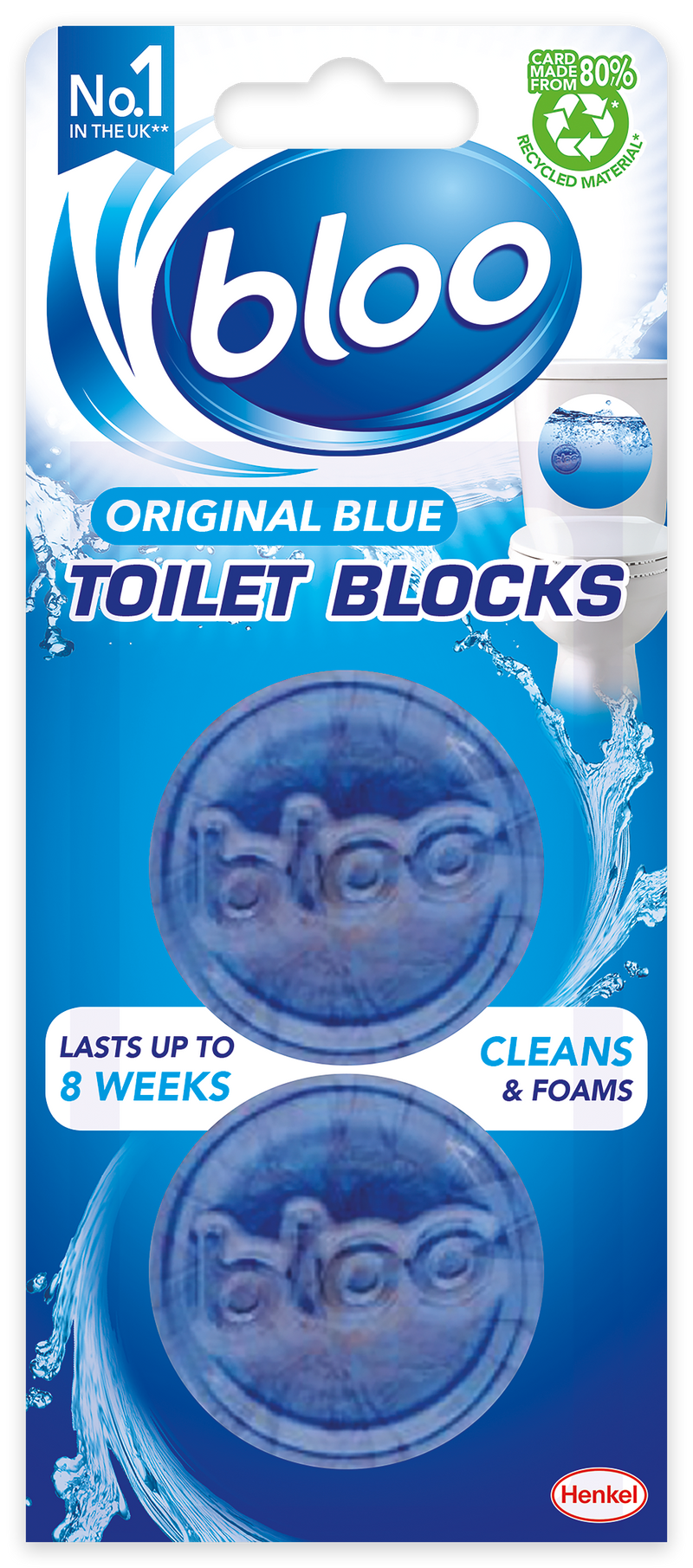 Bloo In Cistern Toilet Block Original Blue 2x38g