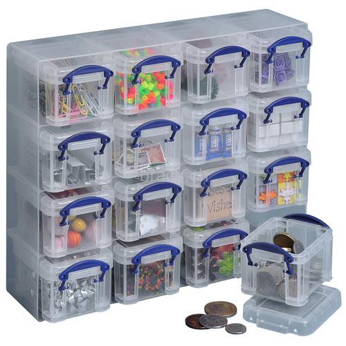 GARDEN & PET SUPPLIES - Really Useful Clear 16 x 0.14 Litre Box Organiser