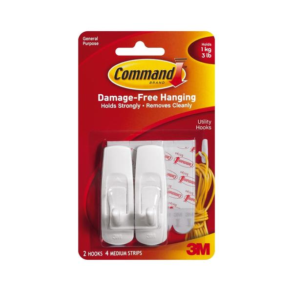 GARDEN & PET SUPPLIES - 3M Command 17001 Medium Utility Hooks