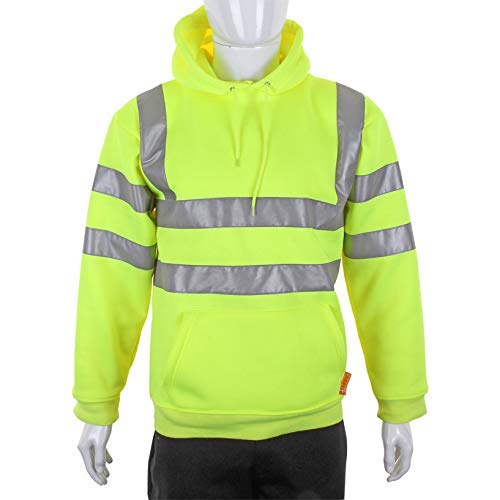 GARDEN & PET SUPPLIES - Beeswift Two Tone Pull-On Hoody Hi Visibility Saturn Yellow & Navy Blue {All Sizes}