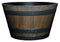 Fixtures Half Barrel Cask Brown 62cm x 38cm Extra Large Planter