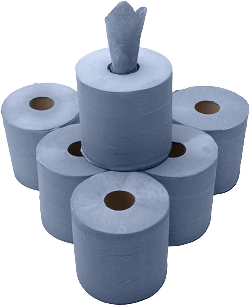 Janit-X Eco 100% Recycled XL Centrefeed Rolls Blue 6 x 150m CHSA Accredited