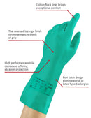 Ansell Solvex 37-675 Green Large Gloves, All Sizes, 6 PACK