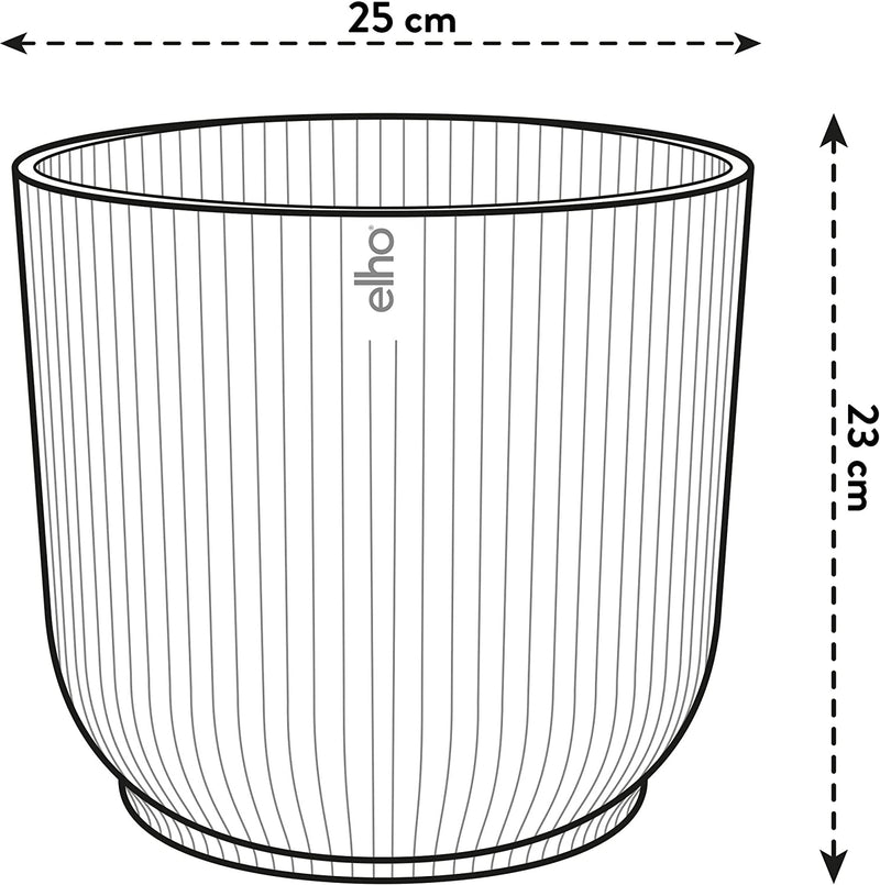 Elho Vibes Fold Display Pot 25cm BUTTER YELLOW