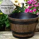 Fixtures Half Barrel Cask Brown 62cm x 38cm Extra Large Planter