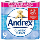 Andrex Classic White Toilet Roll NEW 3D Wave Texture , 9 Pack.