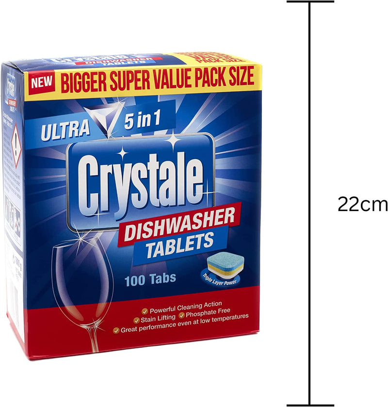 Crystale Ultra 5in1 Dishwasher Tablets 100's