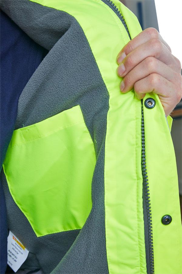 Beeswift Hi Visibility Fleece Lined Bomber Jacket YELLOW {All Sizes}