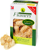 Flamers 50's Natural Stove-Barbecue BBQ or Firelighters New Larger 50-500 Pack