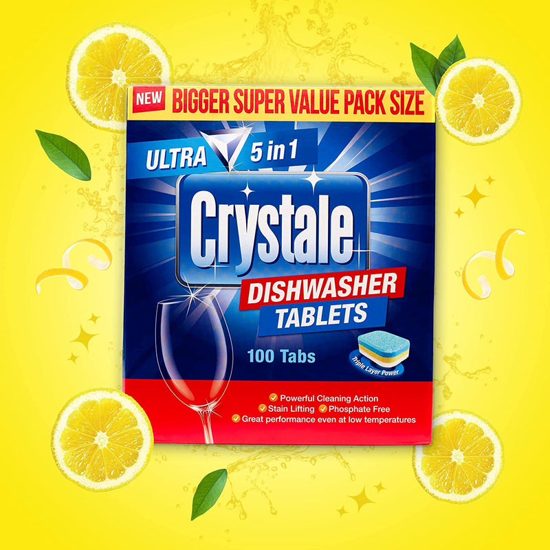 Crystale Ultra 5in1 Dishwasher Tablets 100's