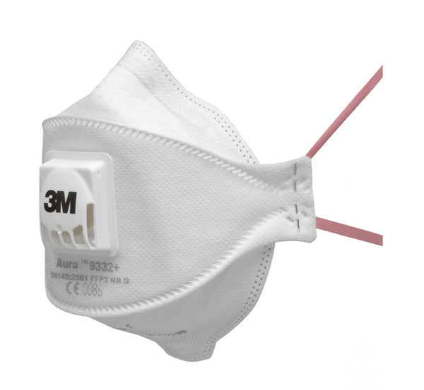 3M Aura Flat Fold Respirator Mask (9332+)