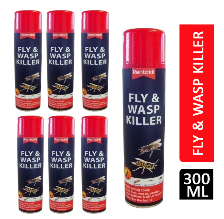 Rentokil PSF126 Fly & Wasp Killer Aerosol 300ml