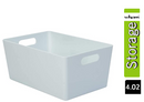 Wham White Rectangular Studio Basket 4.02 3.9 Litre