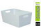 Wham White Rectangular Studio Basket 4.02 3.9 Litre