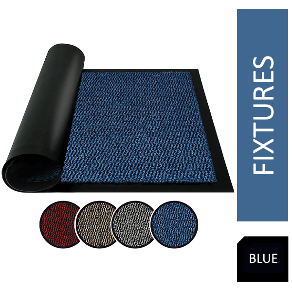 Fixtures Barrier Doorway Door Floor Mat 40cm x 60cm Blue