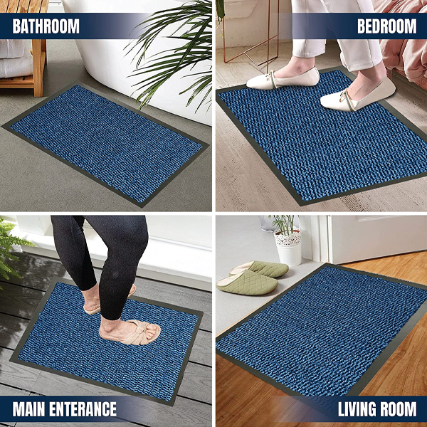 Fixtures Barrier Doorway Door Floor Mat 80cm x 120cm Blue