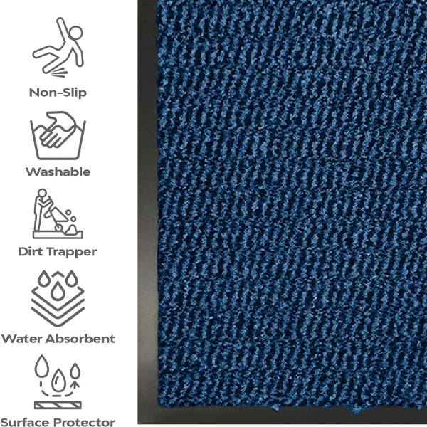 Fixtures Barrier Doorway Door Floor Mat 80cm x 160cm Blue