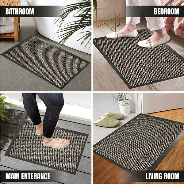 Fixtures Barrier Doorway Door Floor Mat 80cm x 120cm Brown