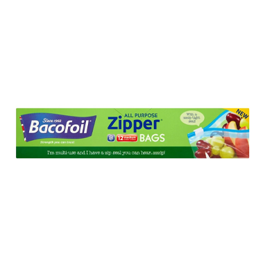 Bacofoil Zipper Bag 270mm x 240mm - GARDEN & PET SUPPLIES