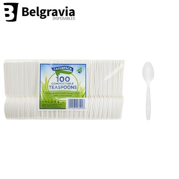 GARDEN & PET SUPPLIES - Belgravia Bio Caterpack Plastic Teaspoons Pack 100's