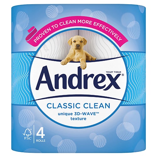 GARDEN & PET SUPPLIES - Andrex Classic White Toilet Roll NEW 3D Wave Texture , 9 Pack.