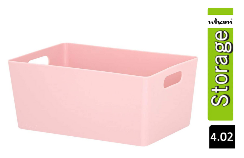 Wham Pink Rectangular Studio Basket 4.02 3.9 Litre