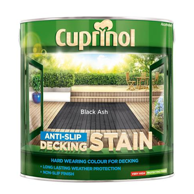 GARDEN & PET SUPPLIES -Cuprinol Anti-Slip Decking Stain BLACK ASH 2.5 Litre