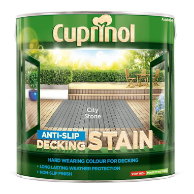 GARDEN & PET SUPPLIES -Cuprinol Anti-Slip Decking Stain CITY STONE 2.5 Litre