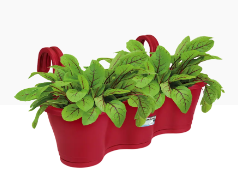 GARDEN & PET SUPPLIES - Elho Corsica Easy Hanger Trio Cranberry Red Planter {100% Recyclable}