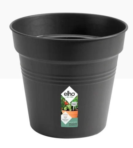 GARDEN & PET SUPPLIES - Elho Green Basics Grow Pot 19cm LIVING BLACK {3-Pack}