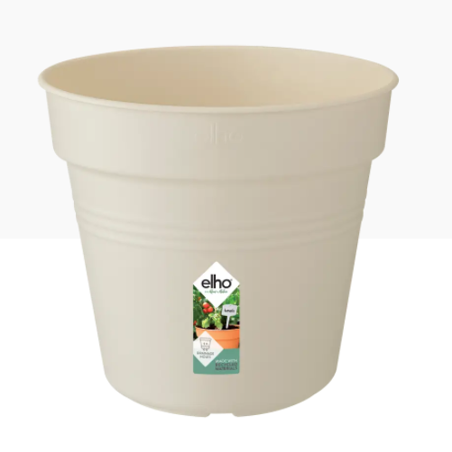 GARDEN & PET SUPPLIES - Elho Green Basics Grow Pot 13cm COTTON WHITE {3-Pack}