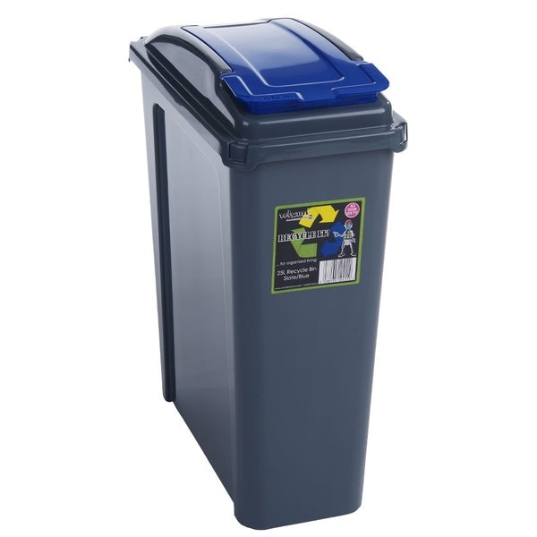 GARDEN & PET SUPPLIES - Wham Recycle It Red Slimline Bin & Lid 25 Litre