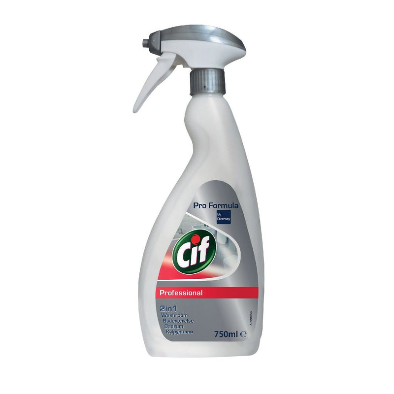 Cif Professional 2-in-1 Washroom Cleaner 6 x 750ml {Full Case} - Garden & Pet Supplies