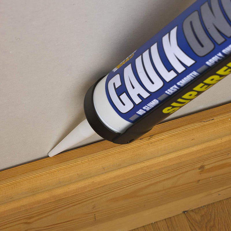 Everbuild Caulk Once Premium Quality Acrylic Caulk, White, 295 ml - GARDEN & PET SUPPLIES