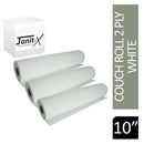 Janit-X 10" 40m,White 2 Ply Hygiene Couch Roll