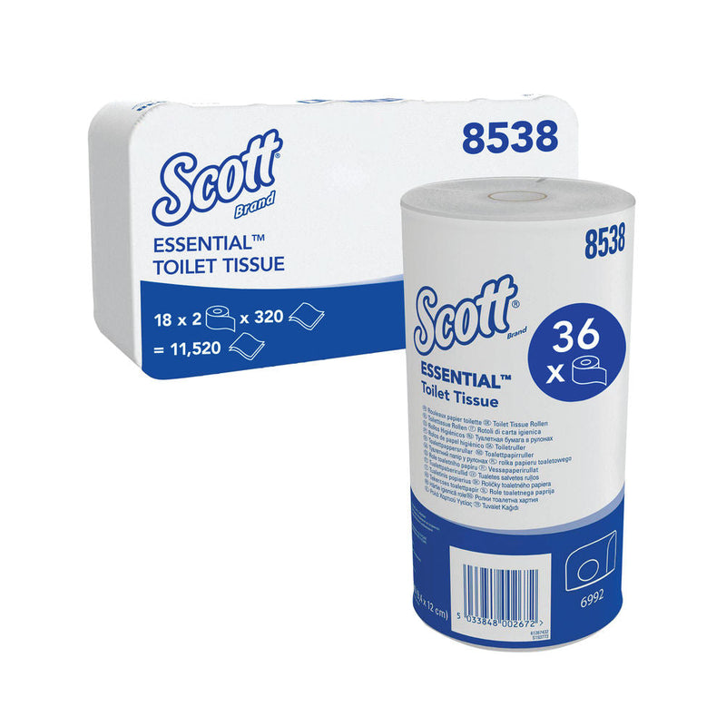 Scott 2-Ply Performance Toilet Roll 320 Sheets ,Pack of 36 {8538}