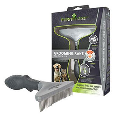 GARDEN & PET SUPPLIES - FURminator Grooming Rake For Thick Fur All Dogs & Cats