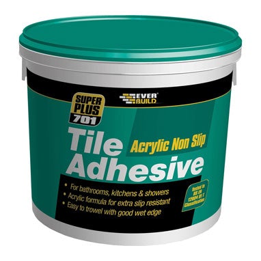 Everbuild Super Plus 701 Tile Adhesive 10 Litre - GARDEN & PET SUPPLIES