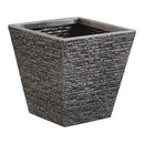 GARDEN & PET SUPPLIES - Strata Pewter Slate Short Square Planter