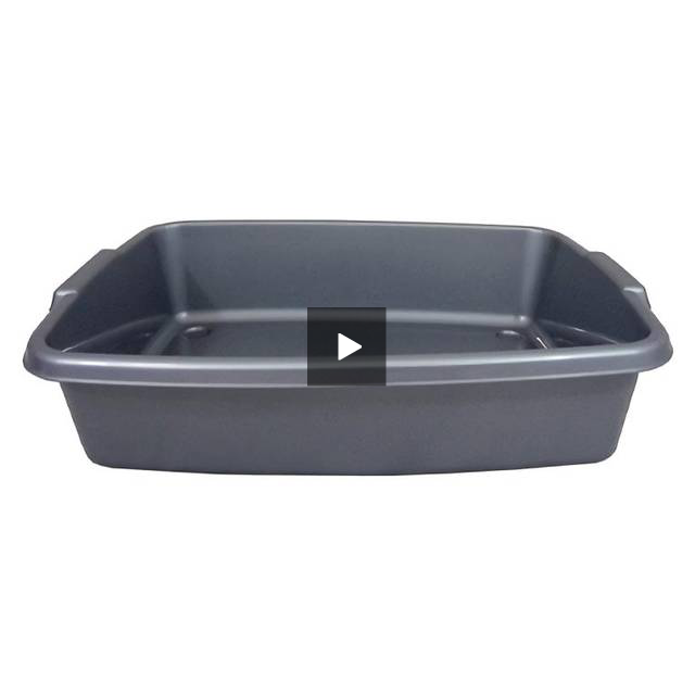 Deluxe Cat Litter Tray Silver 40x30x10cm