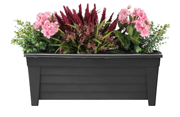 Fixtures Grosvenor Raised Trough Large 55cm Black/Ebony {4-Pack Offer}