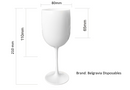 Belgravia Large White Plastic Champagne/Wine Glasses Pack 6’s {480ml}