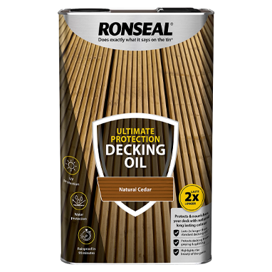 GARDEN & PET SUPPLIES - Ronseal Ultimate Decking Oil Natural 5 Litre