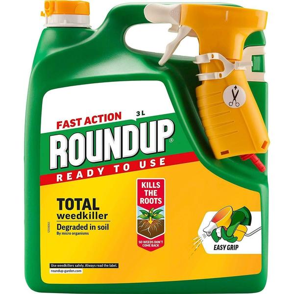 GARDEN & PET SUPPLIES - Roundup Fast Action TOTAL Weedkiller RTU 3 Litre