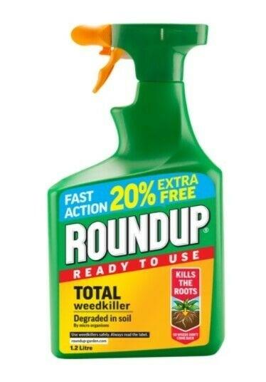 GARDEN & PET SUPPLIES - Roundup RTU Total Weedkiller 1 Litre +20% Extra