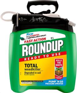 GARDEN & PET SUPPLIES - Roundup Total Weedkiller Pump n Go RTU 5 Litre