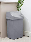 Wham 11755 SWING BIN, SILVER/GREY, 50L