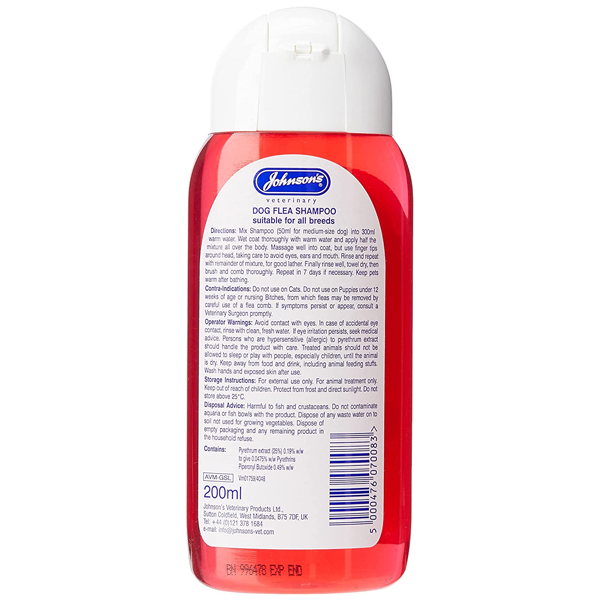 Johnson flea outlet shampoo